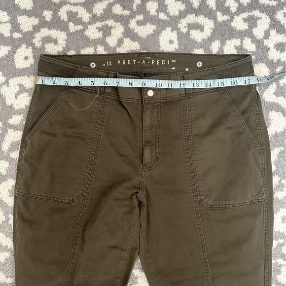 WHITE HOUSE BLACK MARKET - Dark Olive Pret a Pedi / Moto Straight leg Pants - Picture 3 of 7